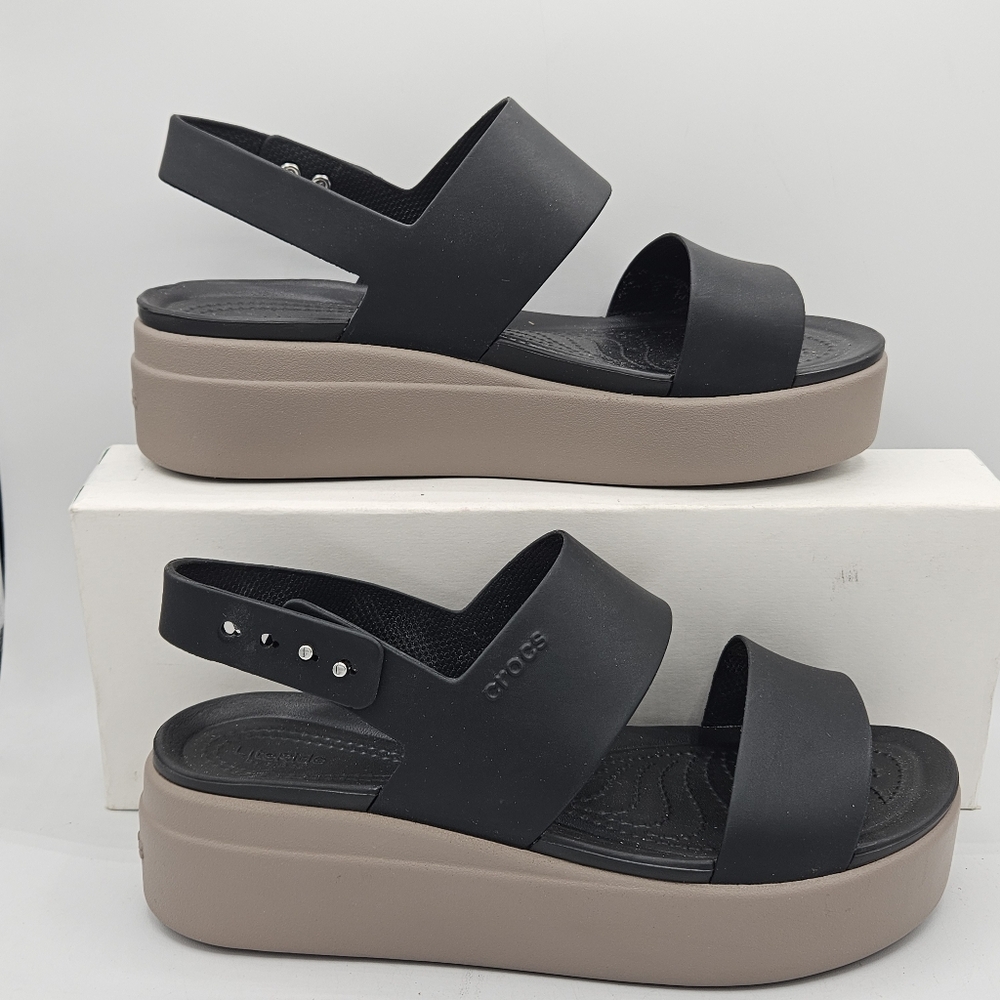 Crocs Women's Black Platform Sandals